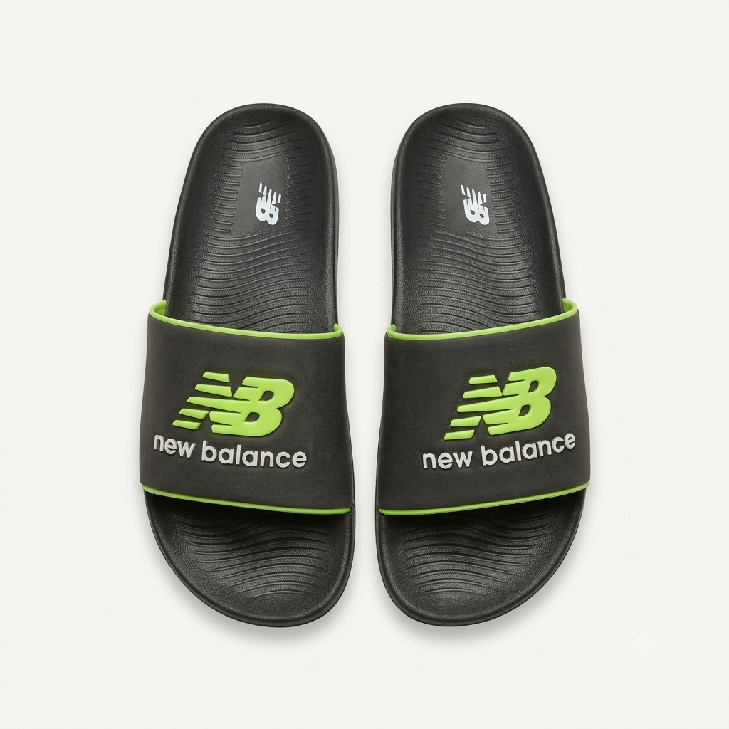 Men's Comfort Slides – Black & Green