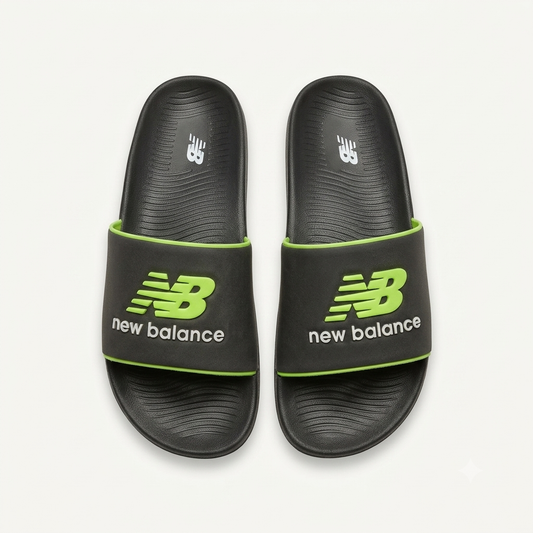 Men's Comfort Slides – Black & Green